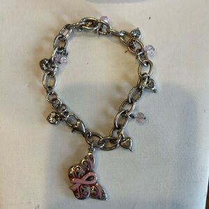 Brighton Breast cancer Butterfly Charm bracelet